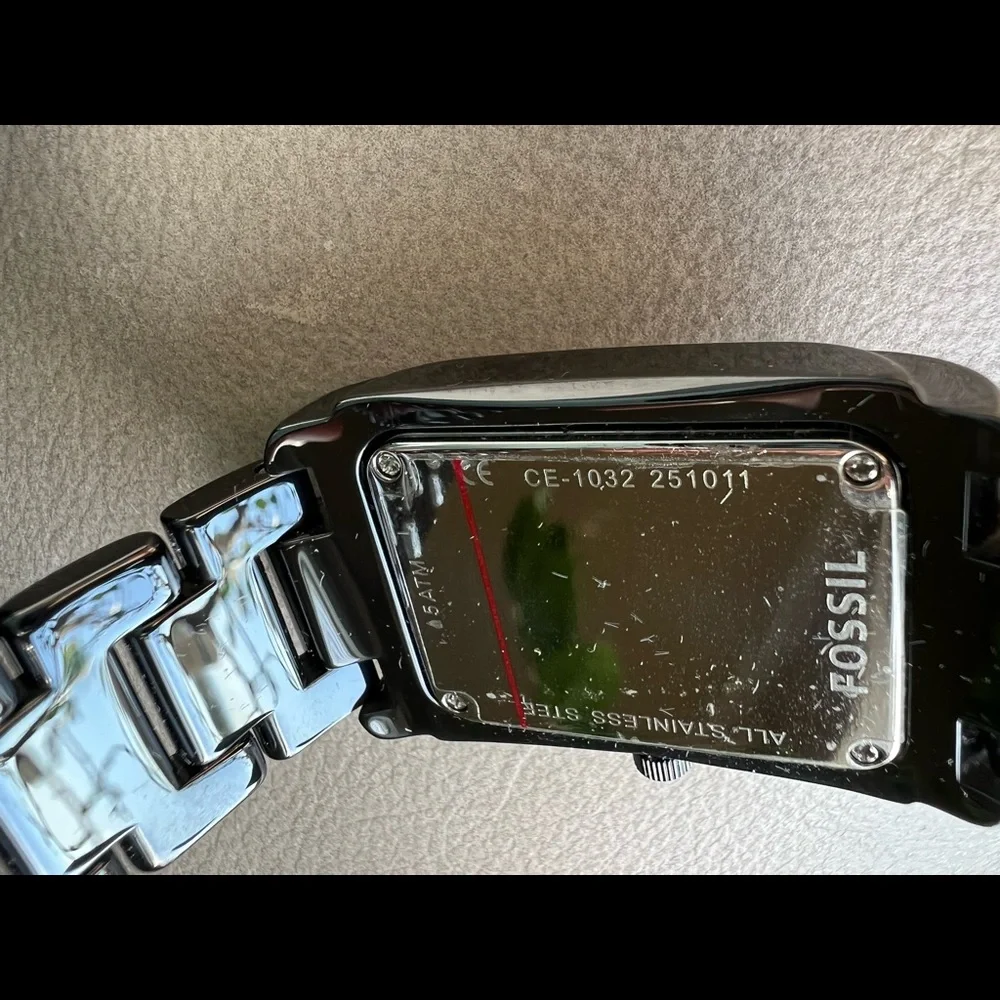 Fossil Ce-1032 251011 Black Stainless Steel Analog Dial Quartz Wrist Watch - Picture 7 of 10